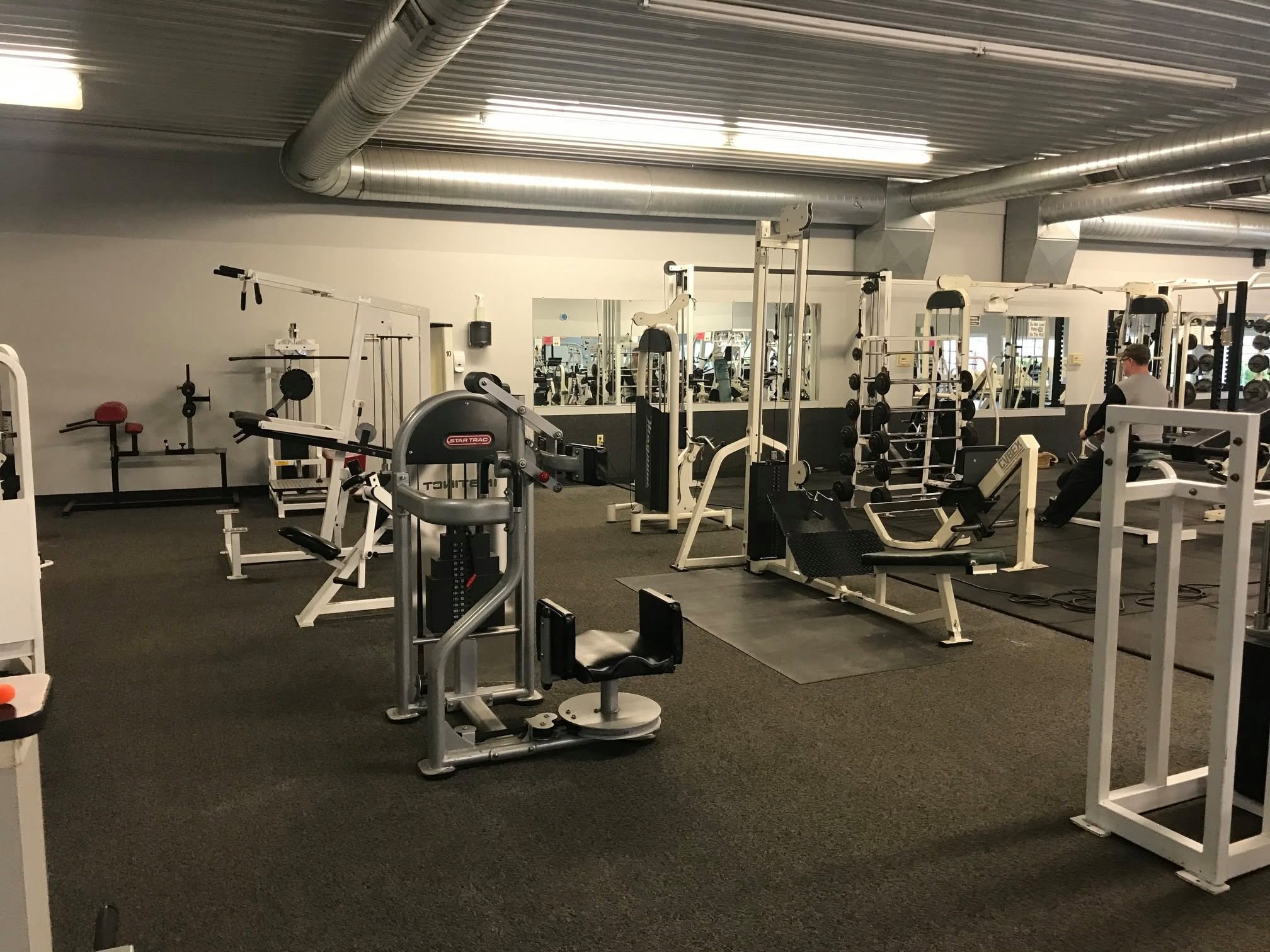 The machine and free-weight floor at Webb's